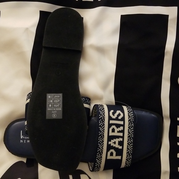 Nicole Miller New York navy slides - Picture 4 of 4